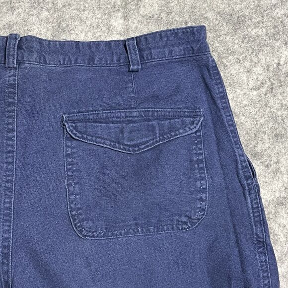 Vintage Patagonia Chino Shorts Mens Tag 38 Fit 36 Blue Double Pleat Evenly Faded - Picture 13 of 14